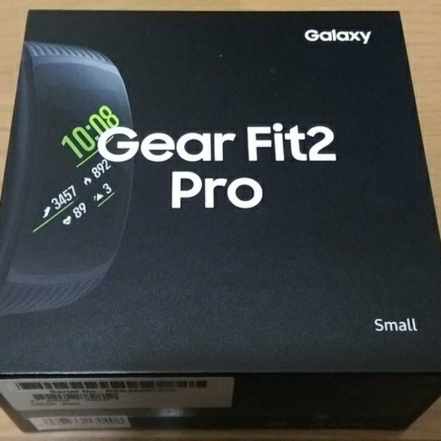 SAMSUNG(サムスン)の新品Gear Fit2 Pro★ブラックSmall★SM-R365NZKNXJP スマホ/家電/カメラのスマートフォン/携帯電話(その他)の商品写真