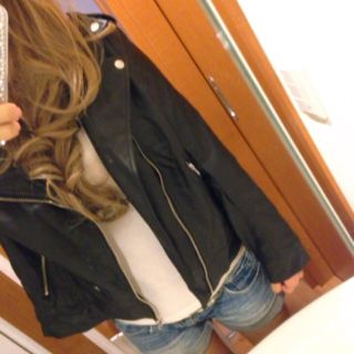 レザー風ジャケット☆(ライダースジャケット)