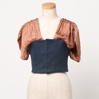 スピックアンドスパン(Spick & Span)の新品タグ付き フミエタナカ gather ribbon bustier(ベアトップ/チューブトップ)