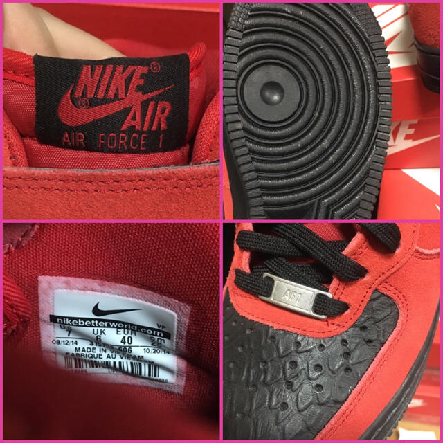 NIKE(ナイキ)のNIKE Airforce1 red レディースの靴/シューズ(スニーカー)の商品写真