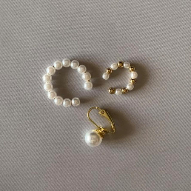 IENA(イエナ)のPearl earcuff 3set No.251 レディースのアクセサリー(イヤーカフ)の商品写真