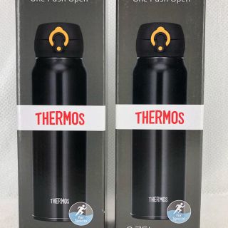 サーモス(THERMOS)のサーモス 水筒 750ml ブラックイエロー JNL-735BKY 2個SET(水筒)