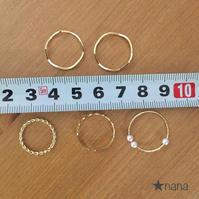 指輪 5個セット リング ゴールド リングセット レディースのアクセサリー(リング(指輪))の商品写真