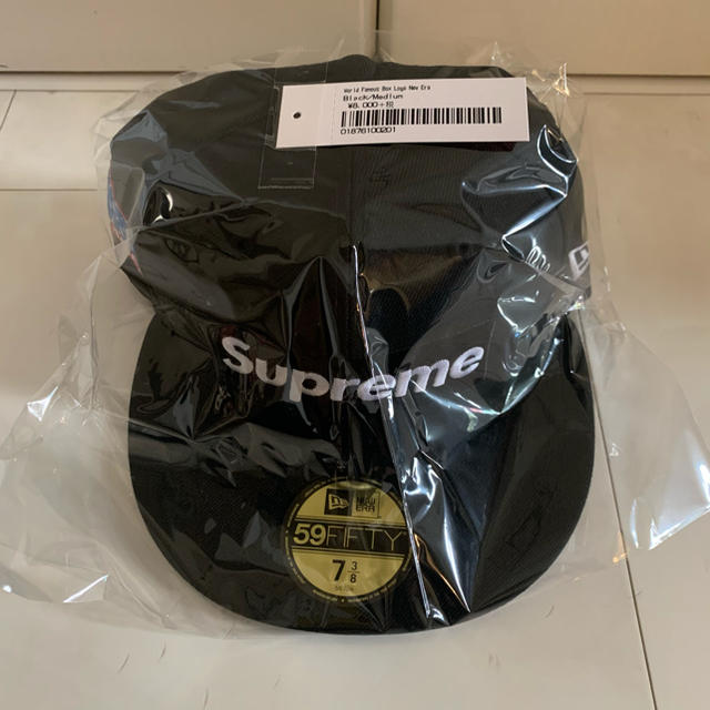 Supreme newera cap black size 7 3/8 58.7