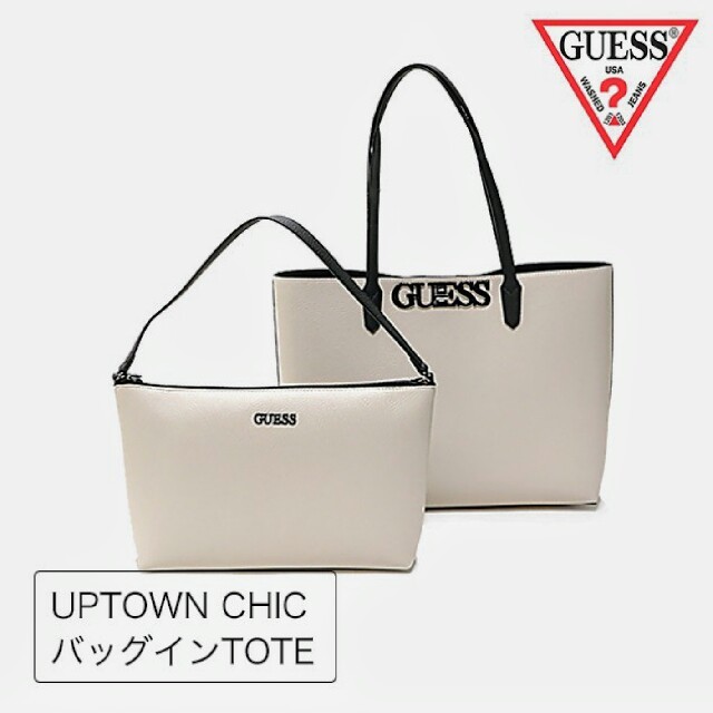 【本日限定お値下げ中】GUESS　トートバッグ　ポーチ付き | フリマアプリ ラクマ