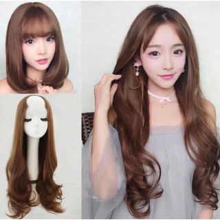 キューブ ウィッグ ハーフウィッグ エクステ U型 ロング ゆるふわ wig(ロングカール)