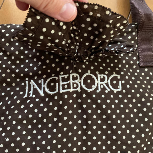 INGEBORG(インゲボルグ)の★最終価格★インゲボルグ　丸底バック　茶色　水玉　ドット　2way レディースのバッグ(ショルダーバッグ)の商品写真