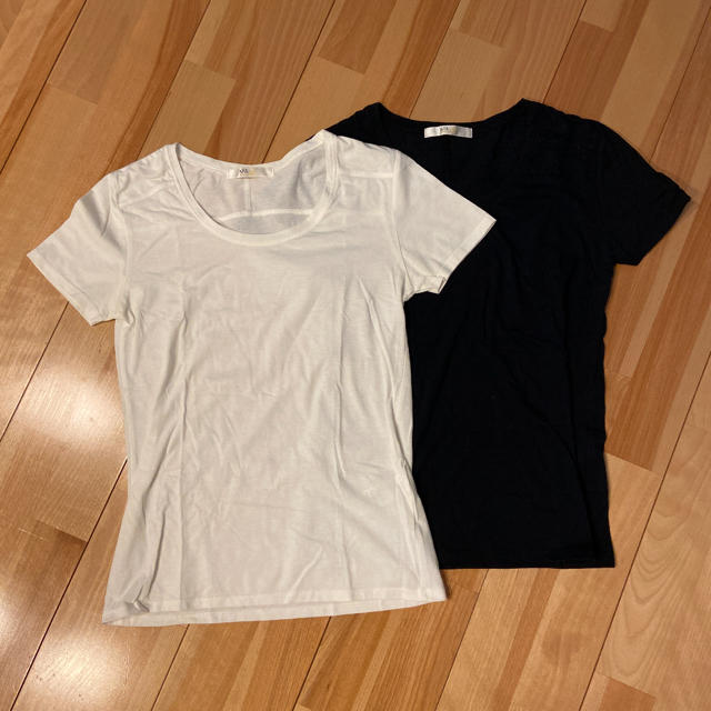 AZUL by moussy(アズールバイマウジー)のAZUL basic  Tシャツ2点セット レディースのトップス(Tシャツ(半袖/袖なし))の商品写真