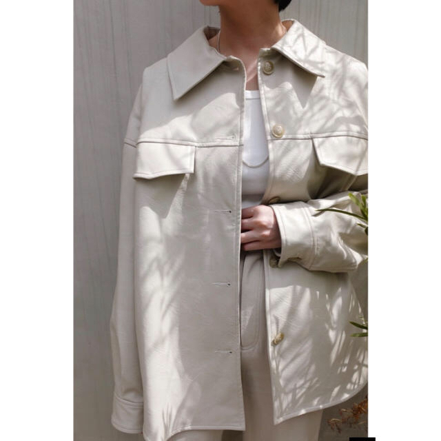 TODAYFUL(トゥデイフル)の専用　CLANE FAKE LEATHER SHIRT BLOUSON  レディースのジャケット/アウター(ブルゾン)の商品写真