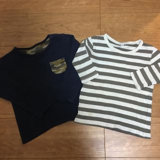 ムジルシリョウヒン(MUJI (無印良品))のキッズ　UNIQLO 無印　秋冬　Tシャツ(Tシャツ/カットソー)