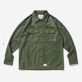 ダブルタップス(W)taps)の新品 20aw BUDS/LS/COTTON. SATIN OLIVE Mサイズ(シャツ)