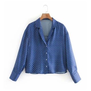 ザラ(ZARA)の🍁秋新作🍁2571◆blue vintage 花柄 シャツ ブラウス(シャツ/ブラウス(長袖/七分))