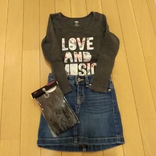 オールドネイビー(Old Navy)の オールドネイビー110上下セット　マザウェイズ新品タイツ(Tシャツ/カットソー)