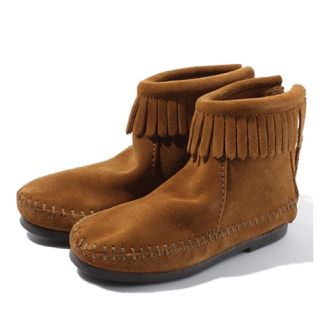 ミネトンカ(Minnetonka)のMINNETONKA  ミネトンカ キッズ フリンジショートブーツ 21.5cm(ブーツ)