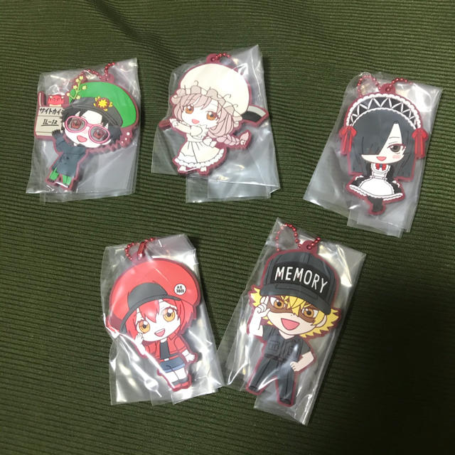 はたらく細胞 ラバーストラップ5個セット エンタメ/ホビーのアニメグッズ(ストラップ)の商品写真