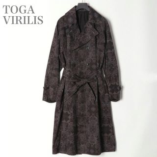 トーガ(TOGA)の【新品】19FW トーガ ビリリース  トレンチコート 花柄 結晶柄風(トレンチコート)