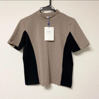 ザラ(ZARA)の※値下げ!!新品　ザラ　ZARA タートルネック　タートル　黒　ブラウン　茶色(Tシャツ/カットソー(七分/長袖))