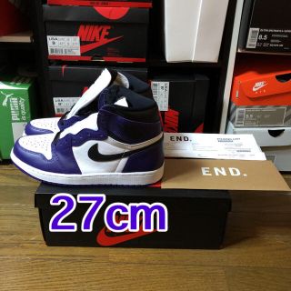 ナイキ(NIKE)のJordan1 court purple コートパープル　2.0 away (スニーカー)