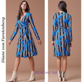 ダイアンフォンファステンバーグ(DIANE von FURSTENBERG)の美品ダイアンフォンDVFラップワンピースサイズ０近年タグジュリアン(ひざ丈ワンピース)