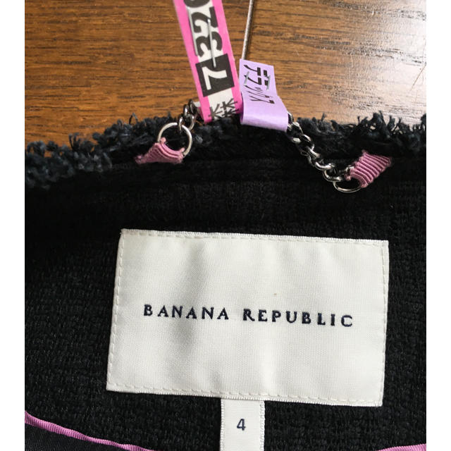 Banana Republic(バナナリパブリック)のノーカラージャケット　レディース　黒　バナナリパブリック レディースのジャケット/アウター(ノーカラージャケット)の商品写真