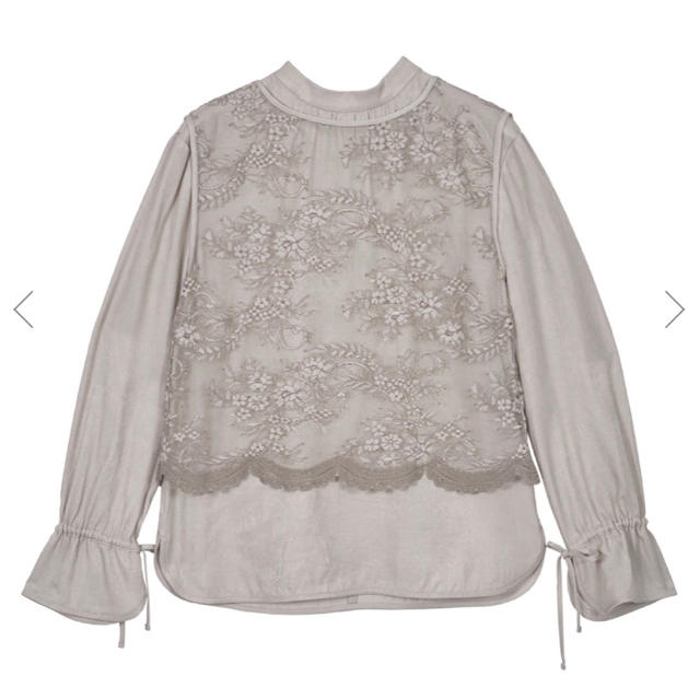 Ameri VINTAGE  BIB LACE LAYERED BLOUSE 2