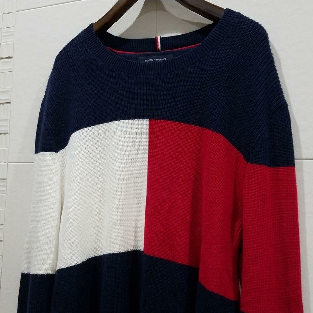 TOMMY HILFIGER(トミーヒルフィガー)の【美品！】TOMMY HILFIGER スウェット ニット セーター メンズのトップス(ニット/セーター)の商品写真