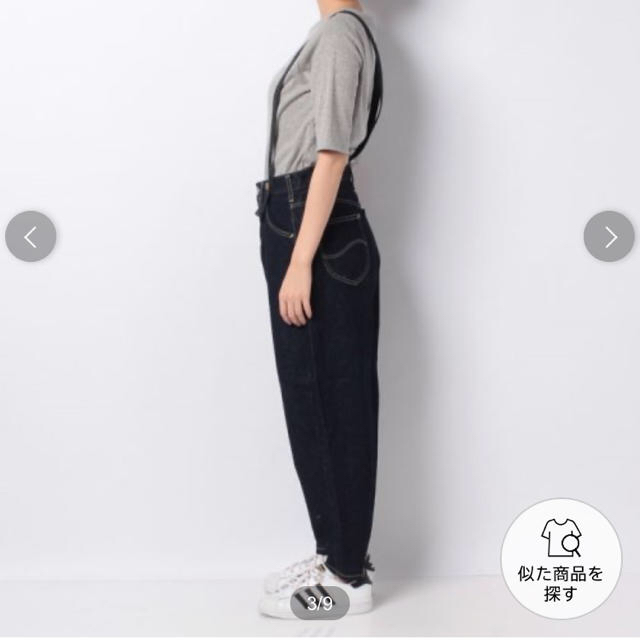 Lee(リー)のLee×earth サスペンダー付き デニムパンツ　インディゴ レディースのパンツ(デニム/ジーンズ)の商品写真