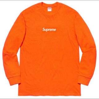 シュプリーム(Supreme)のsupreme Box Logo L/S Tee orange M(Tシャツ/カットソー(七分/長袖))