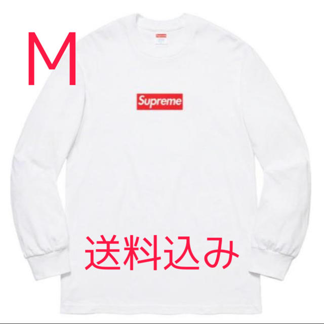 Supreme Box Logo L/S Tee white Mパーカー