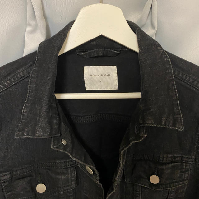 WEGO(ウィゴー)のGジャン デニムジャケット 黒 ブラック メンズのジャケット/アウター(Gジャン/デニムジャケット)の商品写真