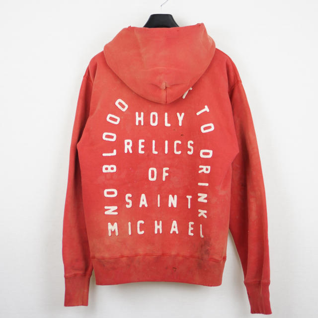 saint michael 赤パーカー XL hoodie readymade - パーカー