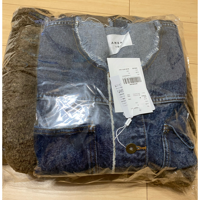 Ameri VINTAGE(アメリヴィンテージ)の【専用】MOUTON LAYERED DENIM JACKET レディースのジャケット/アウター(Gジャン/デニムジャケット)の商品写真