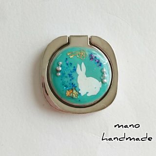 ハンドメイド  スマホリング  うさぎ(その他)