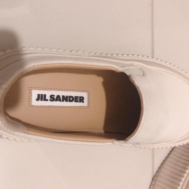 JIL SANDER★リブソール スリップオン キャンバススニーカー