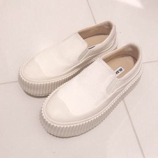 ジルサンダー(Jil Sander)のJIL SANDER★リブソール スリップオン キャンバススニーカー(スニーカー)