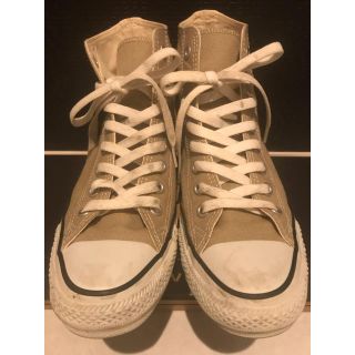 コンバース(CONVERSE)のCONVERSE コンバース ハイカット ベージュ 25.5 美品(スニーカー)