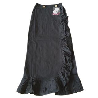 【新品】UPSPIN　フリルラップロングスカート　日本製(ロングスカート)