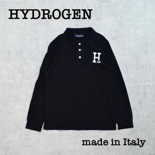 ハイドロゲン(HYDROGEN)のイタリア製 HYDROGEN ハイドロゲン ドクロデザイン ロゴワッペン レア(ポロシャツ)