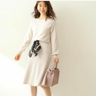 プロポーションボディドレッシング(PROPORTION BODY DRESSING)の【未使用】スカーフベルト付ニットワンピース(ひざ丈ワンピース)