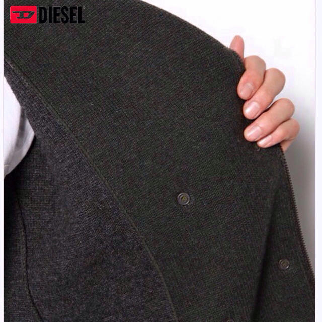DIESEL ディーゼル メンズ ウール ニット ジャケット グリーン ブルゾン