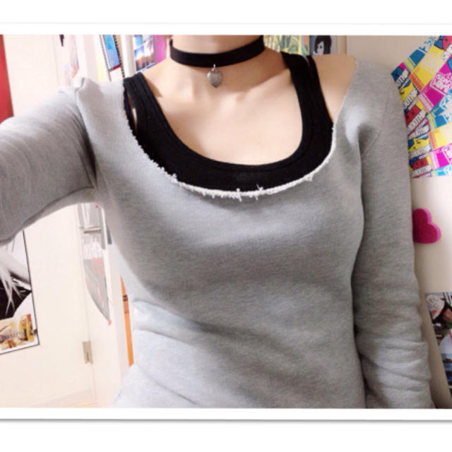 GYDA(ジェイダ)のGYDA❤オーバーネックスウェットTOP レディースのトップス(トレーナー/スウェット)の商品写真