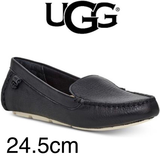 UGG(アグ)の新品！　UGG アグ　レザー　フラットシューズ　24.5cm （24センチ相当） レディースの靴/シューズ(スリッポン/モカシン)の商品写真