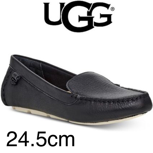 新品！ UGG アグ レザー フラットシューズ 24.5cm （24センチ相当