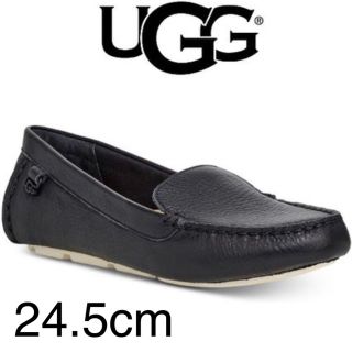 アグ(UGG)の新品！　UGG アグ　レザー　フラットシューズ　24.5cm （24センチ相当）(スリッポン/モカシン)