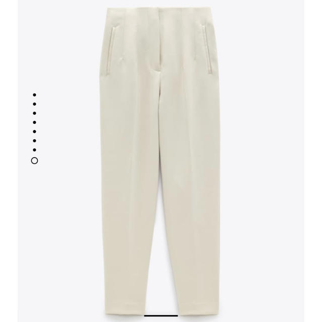 ZARA ハイウエストパンツ　オフホワイト　S