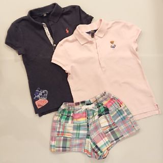 ポロラルフローレン(POLO RALPH LAUREN)の【美品】ラルフローレン 140㎝ ポロシャツ 2着& ショートパンツ(Tシャツ/カットソー)