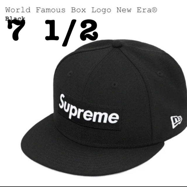 World Famous Box Logo New Era® 黒7 1/2帽子