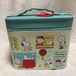 【SNOOPY】スヌーピー　コスメボックス　収納　鏡付(メイクボックス)