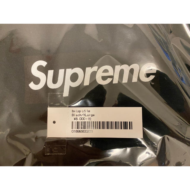 Supreme(シュプリーム)の【未開封】supreme box logo L/S ブラック XL メンズのトップス(Tシャツ/カットソー(七分/長袖))の商品写真