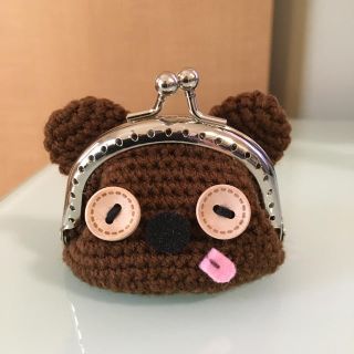 ミニオンズ   ティム風　がま口　あみぐるみハンドメイド(ポーチ)